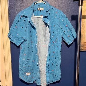 Blue Patterned Men's Shirt